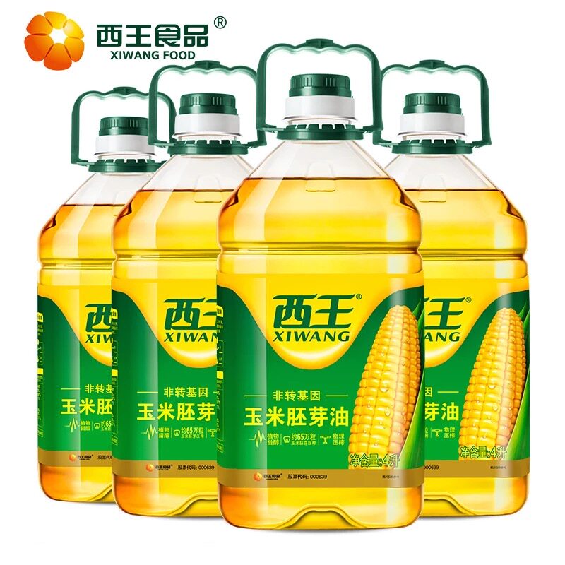 West King Corn Oil 4L* 4 Bottles Non genetically modified Physics pressed corn germ oil edible oil