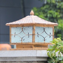 Column lamp solar community wall LED lamp villa square outdoor waterproof gate column lamp courtyard viewing lamp