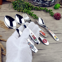Big brand with 316 stainless steel baby food supplement spoon cartoon cute spoon spoon children eating spoon
