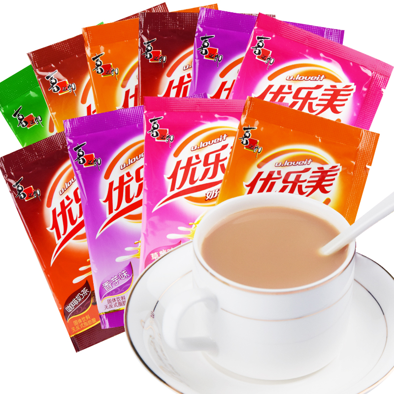 (Send a cup) New date Xizhilang Youlemei bagged milk tea powder multi-flavored pearl milk tea raw materials instant