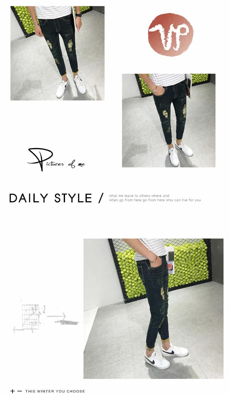 Jeans pour adolescent pieds Slim pour été - Ref 1464269 Image 8