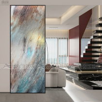 Art glass custom light luxury carved tempered partition screen living room entrance partition wall home light transmission as shown