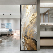 Entrance art glass modern light luxury style entrance entrance bathroom door partition double-sided glass screen door