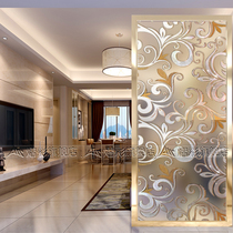 Art glass mirror pattern European light transparent porch screen partition background wallpaper ceiling restaurant cabinet mirror flower edge