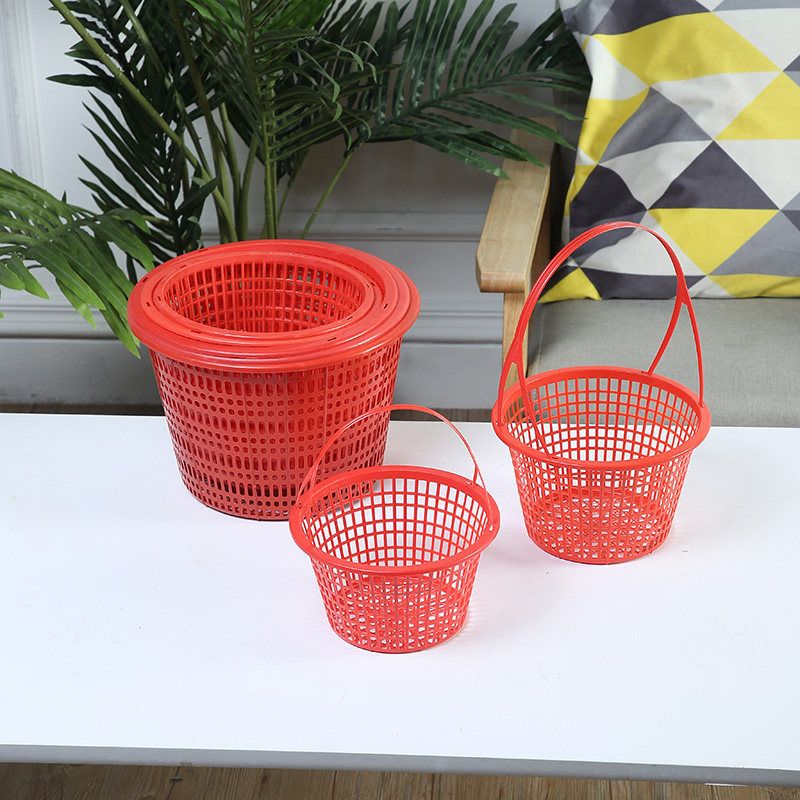 Round strawberry blue carry plastic basket fruit garden vegetable basket picked bayberry mulberry cherry loquat frame