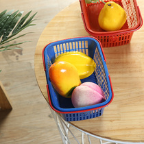 Square flat 1-8 kg picking fruit basket Strawberry basket Cherry mulberry bayberry blue egg basket portable