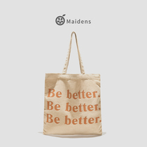 Orange Teenage Girl 100 lap Single Shoulder Sail Bag with Female Large Capacity Students in class Back to Han prints Lamp Core Suede Handbag