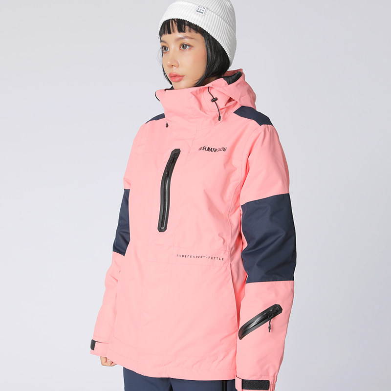 ELNATH Korean ski clothing men's and women's professional high-end veneer thickened waterproof windproof warm new ski clothing tide