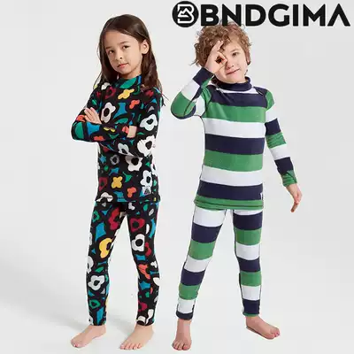 BNDGIMA children's ski underwear men and women's size children's fleece quick-drying clothes outdoor sports function fever clothes