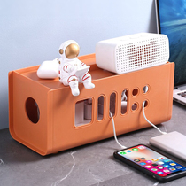 Plug-in wire storage box finishing wire box home desktop socket board collection box power data cable storage artifact