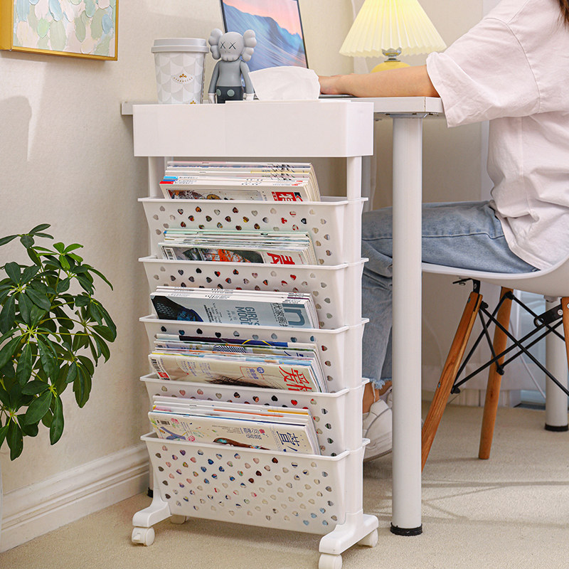 Home Bookshelves Plotbook Magazines Containing small cart shelves Living room Plastic floor with wheels Classroom shelve