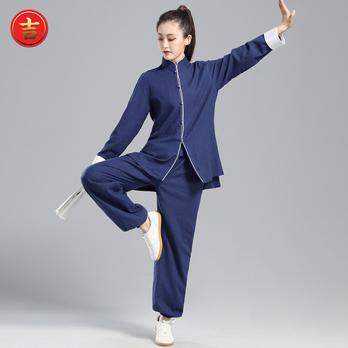 Tai chi clothing chinese kung fu uniforms Women new autumn suit Chinese style morning exercise Tai Chi Clothingquan training suit men original team performance Costume