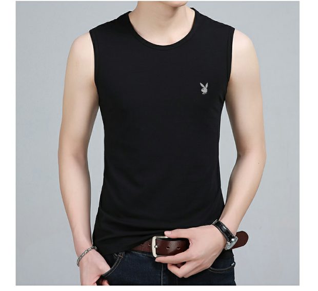 Mùa hè cotton không tay áo thun nam vest thể thao Slim thấm mồ hôi tròn cổ rượu vang đỏ vest vai áo vest shop quần áo thể thao