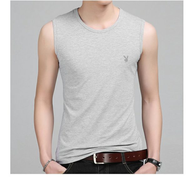Mùa hè cotton không tay áo thun nam vest thể thao Slim thấm mồ hôi tròn cổ rượu vang đỏ vest vai áo vest shop quần áo thể thao
