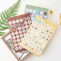 Handbook polka dot sticker round label decoration small pattern creative photo wall simple diary Mark sealing sticker