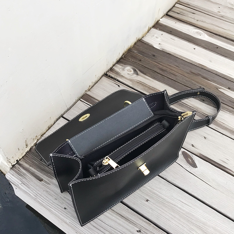 Túi xách 2019 phiên bản Hàn Quốc mới của túi đeo vai đơn giản retro giản dị hoang dã Túi đeo chéo nam son nữ thủy triều - Túi xách nữ balo đeo chéo
