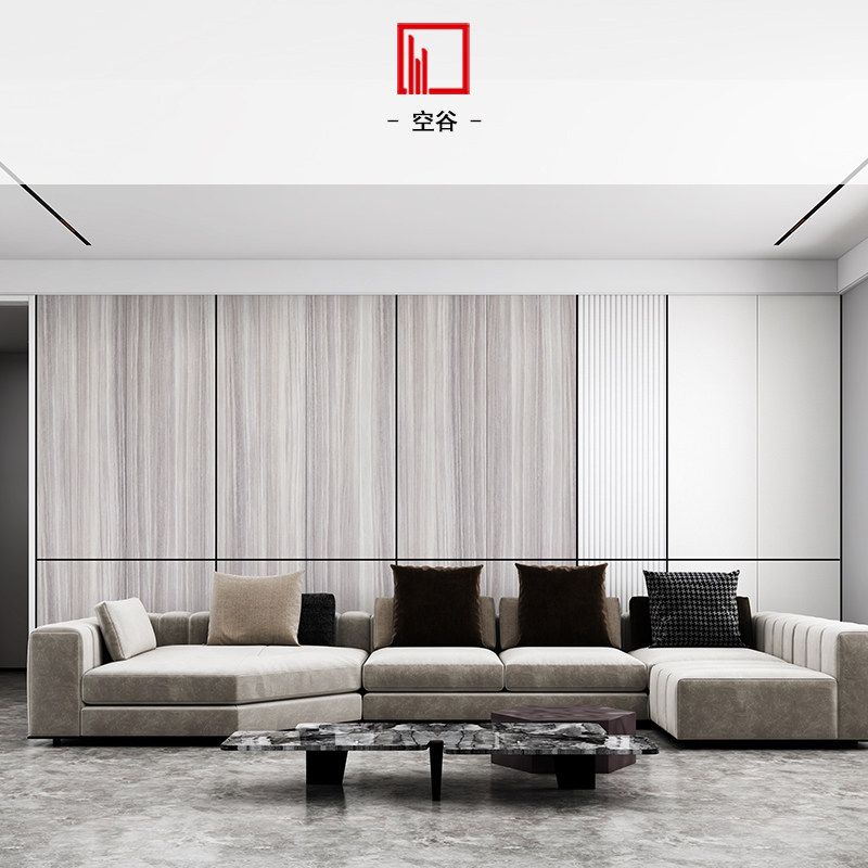 Valley custom home background wall 2021 new decorative wall hardpack living room sofa background wall simple luxury