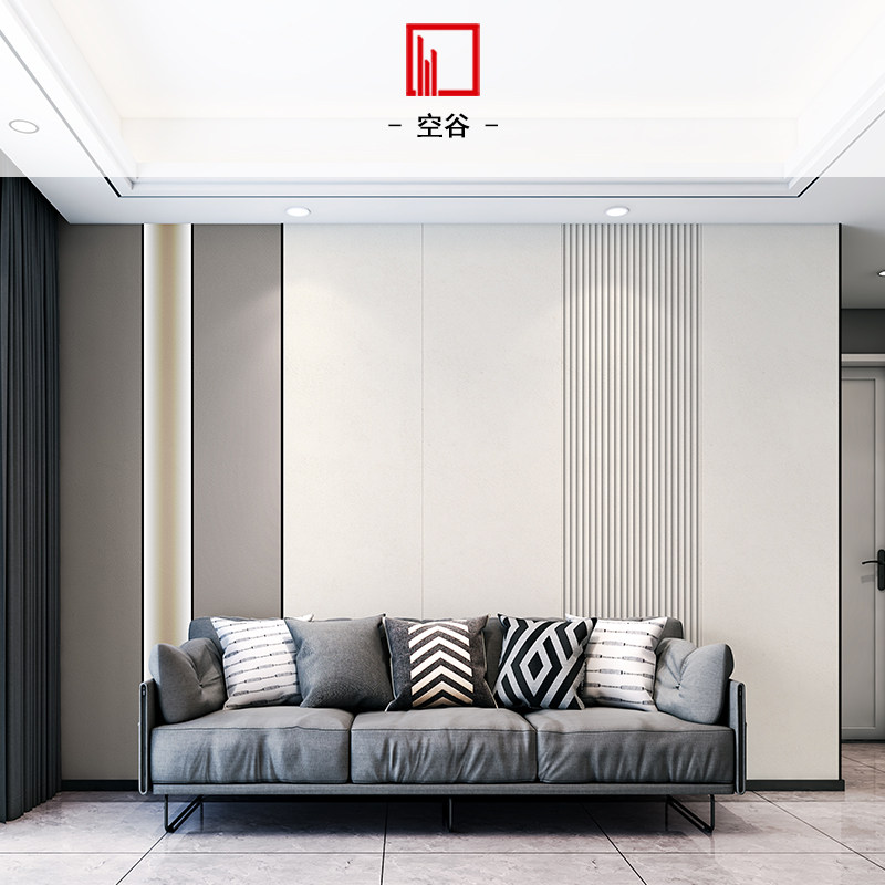 Light luxury custom background wall 2022 new wall - board living room sofa background bamboo fiber decorative panel is simple modern