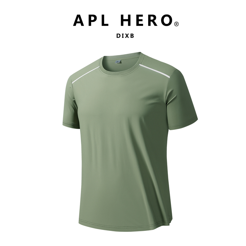 Apl Hero Men's Quick-Drying Breathable Short-Sleeved T-Shirt Casual Loose Round Neck Sports Top Summer