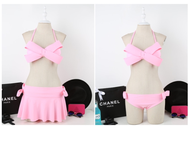 Phiên bản Hàn Quốc của áo tắm ba chiều nữ áo ngực nhỏ bằng thép tấm tập hợp bikini gợi cảm áo tắm chia ba mảnh áo tắm sexy