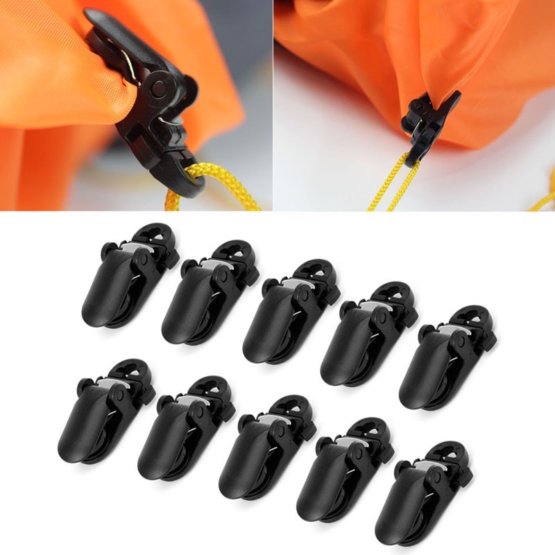 New 10 pieces Camping Wind Rope Clip Plastic Clip Tent Awning Accessories Outdoor Awning Clip
