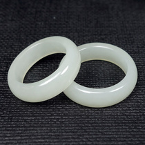 Natural Hetian jade ring Mens and womens models couple a pair of tail ring pair ring cold wind ring finger jade ring