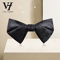 Mens best man groom red black bow tie shirt male wedding wedding British high-end Korean women bow