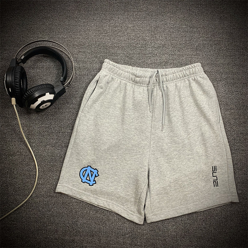 American basketball shorts NCAA five-point pants warm-up training men's cotton loose breathable North Carolina blue sports casual pants