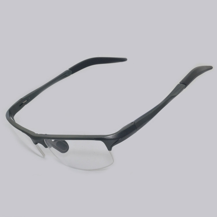 New sports glasses frame men's flat light with myopia aluminum magnesium business half frame optical eye frame with color-changing blue light