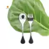 Montessori teaching aids Montessori life teaching aids Stainless steel children's tableware Children's fork spoon
