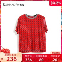 Fat Lady size womens summer new casual T-shirt round collar fashion short sleeve top 419208210