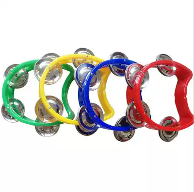 Orff percussion instrument 4 bell ring baby kindergarten rattle music toy semicircular grip Bell Bell rattle instrument