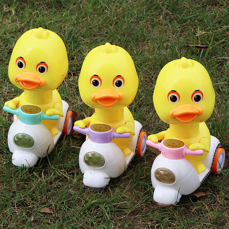 Shivering with the same small yellow duck child toy car Inertia Trolley Baby Back Force Motorcycle Male Girl Net Red Toy-Taobao
