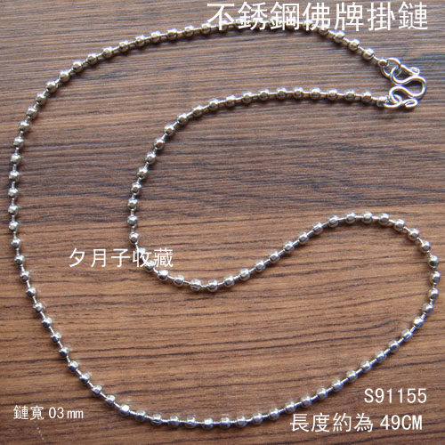Zen Forest Residence Ultra Short Women's Stainless Steel Pure Thai Buddha Pendant Chain S91155 Length 49cm Xiyuezi