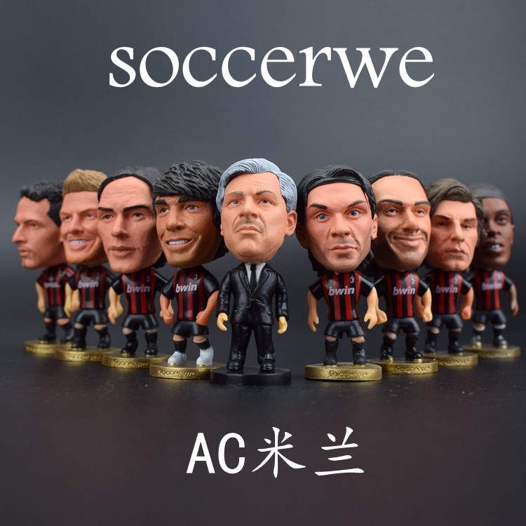 AC Milan Kaka Maldini Inzaghi Football Doll Doll Ornament Hand-run Toy Collection Send Birthday Gift