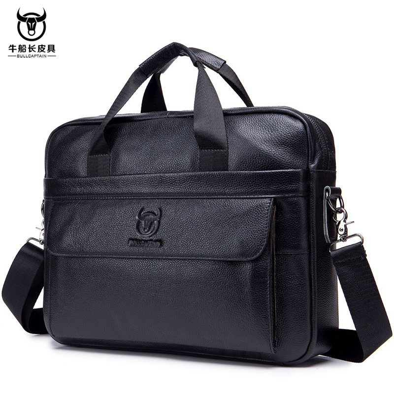 Men's bag genuine leather briefcase Men's business Head layer Bull Leather Casual Handbag single shoulder Handbags Inclined Satchel Bag men's bag