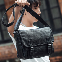 Mens bag casual shoulder skin skin bag leather male bag slope shoulder multifunctional backpack