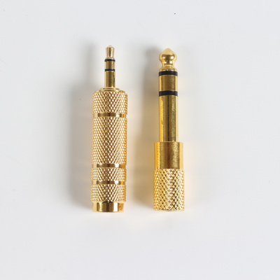 Pair of audio adapter gold plated 3 5 turns 6 5 6 5 turns 3 5 microphone microphone headphone Guitar Conversion Head