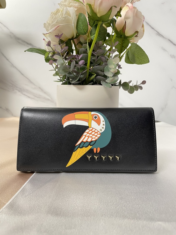 Gillivo Long First-Layer Cowhide Wallet Card Holder, Exquisite and Versatile Black Woodpecker