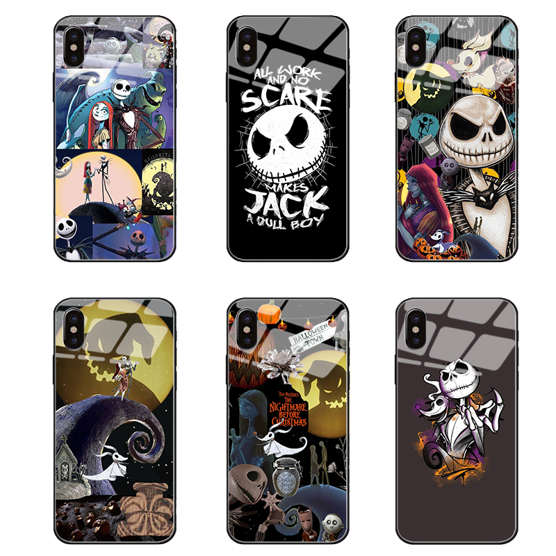The Nightmare before Christmas Jack Sally Halloween Phone Case Suitable for Apple Huawei Mate60 Xiaomi Oppo One Plus Samsung S24S23 Honor iPhone 15 Pro Protective Cover