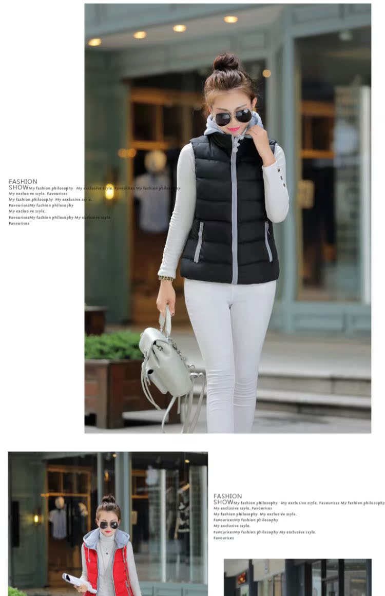 Mùa thu đông mới phiên bản Hàn Quốc của quần áo vest cotton ngắn nữ thời trang nữ đẹp