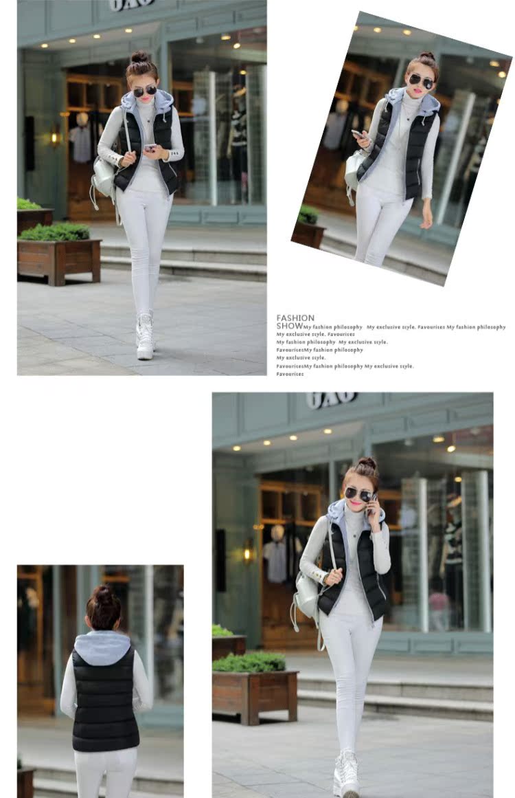 Mùa thu đông mới phiên bản Hàn Quốc của quần áo vest cotton ngắn nữ thời trang nữ đẹp
