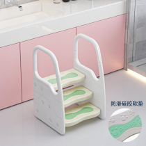 Child washout bench Stool Baby Wash up Stairs Kid Hands Down Stairs Step Foot Pedaling Toilet Cushion Footrest