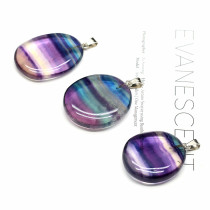 Natural round rainbow fluorite pendant colorful fluorite raw stone crystal mineral crystal natural ore strange stone jewelry