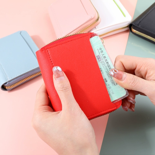 Картхолдер, маленький кошелек, короткий бумажник с молнией для водительских прав