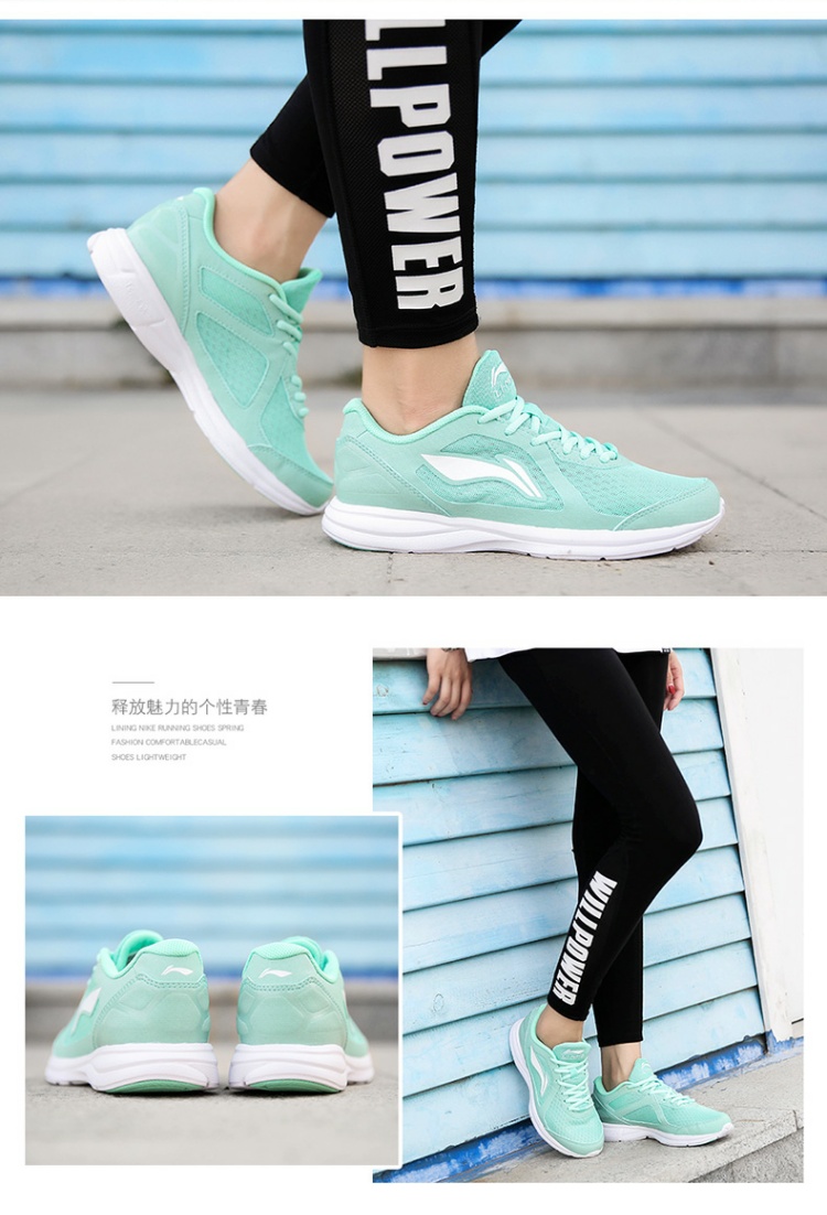Giày nữ Li Ning giày chạy bộ đích thực 2019 hè mới giày chạy bộ thoáng khí thời trang giày du lịch chống sốc giày - Giày chạy bộ giày thể thao