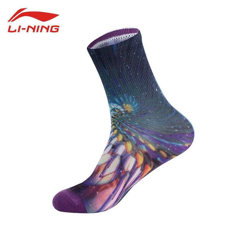 Vớ bóng rổ Li Ning vớ nam thể thao chuyên nghiệp trong ống mùa đông đích thực thoáng khí thoải mái vớ căng vớ vớ thường tất on off
