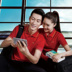 Li Ning ve áo POLO 2019 nam nữ xuân hè cùng một đoạn áo thun ngắn tay nhẹ nhàng và thoáng khí thể thao đôi lứa ngắn T - Áo polo thể thao áo polo trẻ em Áo polo thể thao