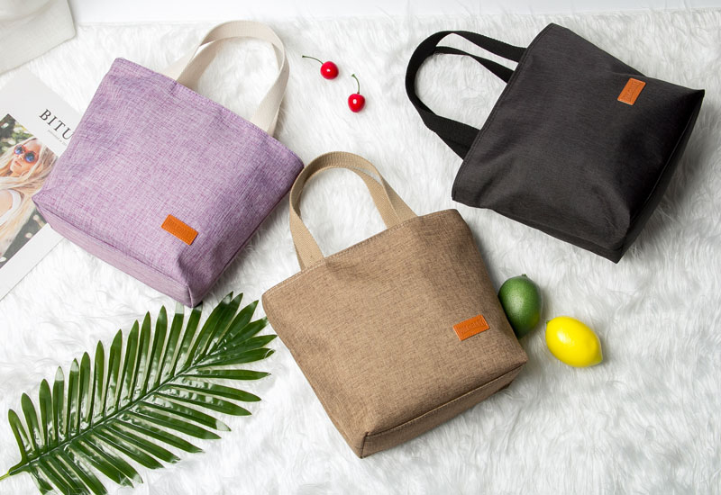 Canvas Tote Bag Túi ăn trưa Túi Oxford Vải Hộp cơm trưa Túi tote Túi ăn trưa không thấm nước Túi với túi gạo - Hộp cơm điện sưởi ấm lock and lock hộp cơm