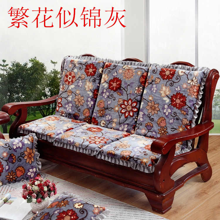 Ghế sofa gỗ đơn đệm đệm chống trượt xốp đệm sofa gỗ gụ đệm với tựa lưng thảm gỗ nệm để ghế gỗ